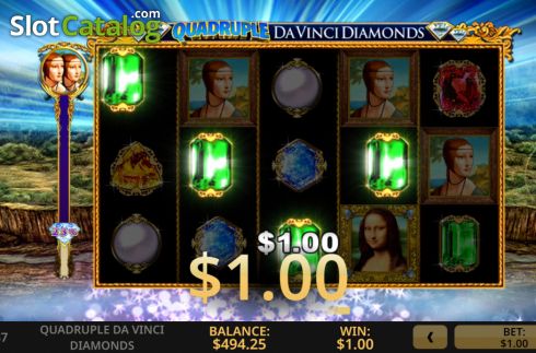 Скрин4. Quadruple Da Vinci Diamonds слот
