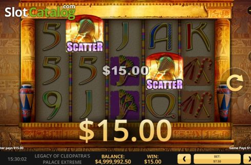 Скрин3. The Legacy of Cleopatra's Palace Extreme слот