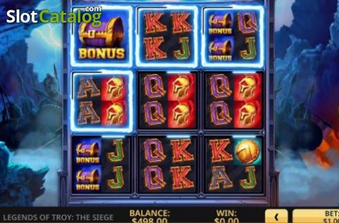 Скрин2. Legends of Troy The Siege слот