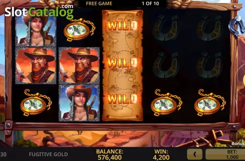 Скрин6. Fugitive Gold слот