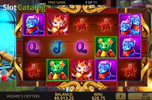 Скрин5. Wizard's Critters слот