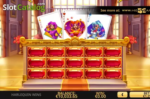 Скрин3. Harlequin Wins слот