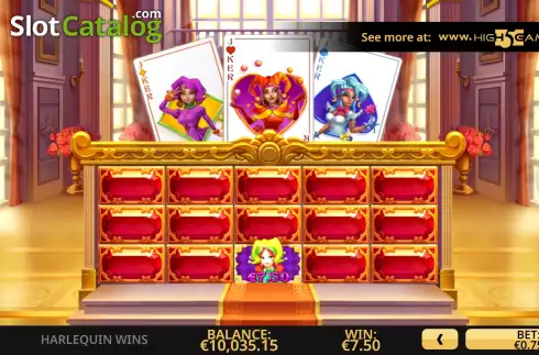 Скрин4. Harlequin Wins слот
