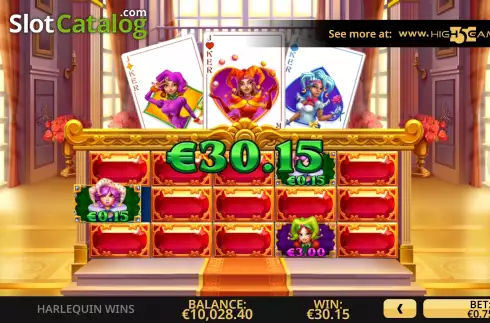 Скрин5. Harlequin Wins слот