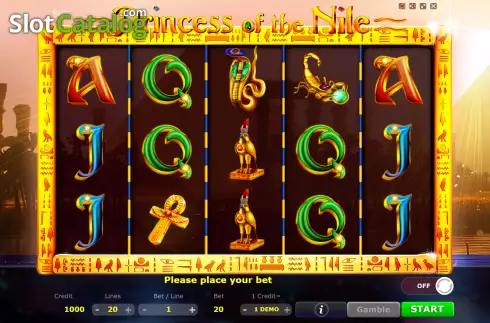 Скрин2. Princess of The Nile слот