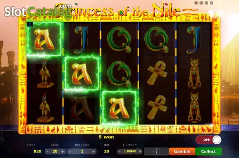 Скрин3. Princess of The Nile слот