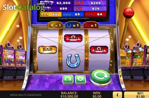 Скрин3. Mega Multi Diamonds слот