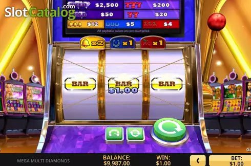 Скрин4. Mega Multi Diamonds слот
