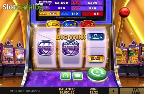 Скрин7. Mega Multi Diamonds слот