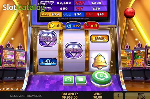 Скрин8. Mega Multi Diamonds слот