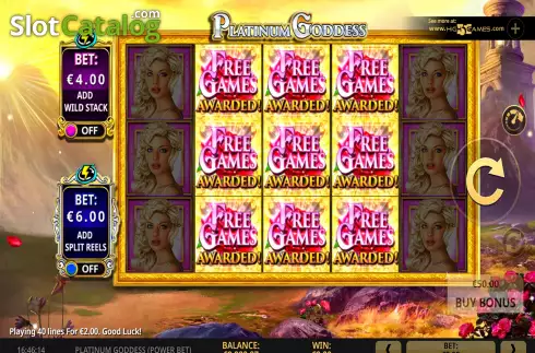 Скрин8. Platinum Goddess Power Bet слот