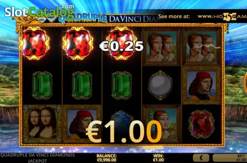 Скрин3. Quadruple Da Vinci Diamonds Jackpot слот