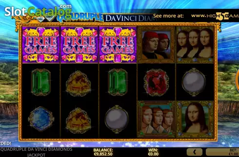 Скрин5. Quadruple Da Vinci Diamonds Jackpot слот