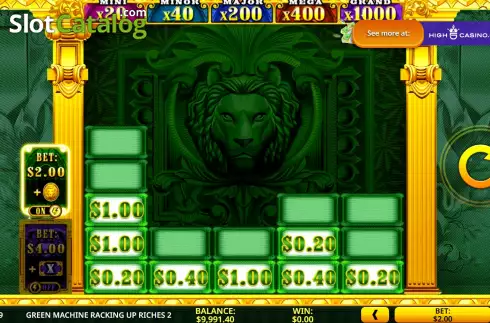 Скрин6. Green Machine Racking Up Riches 2 слот