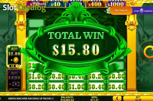 Скрин9. Green Machine Racking Up Riches 2 слот