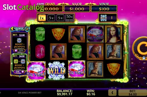 Скрин3. Da Vinci Power Bet слот