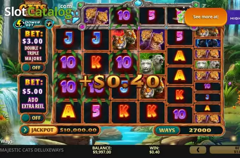 Скрин3. Majestic Cats DeluxeWays слот