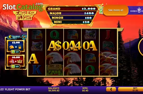 Скрин3. Eagles' Flight Power Bet слот