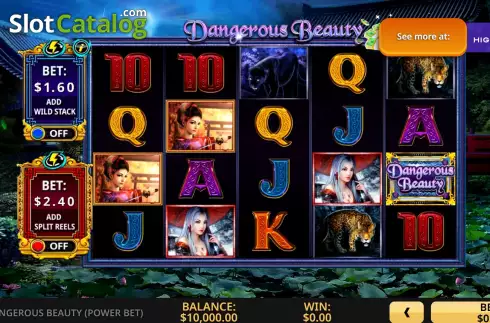 Скрин2. Dangerous Beauty Power Bet слот