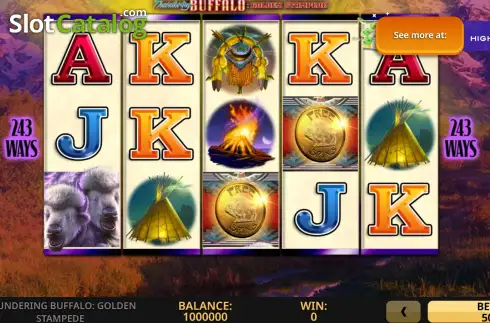 Скрин2. Thundering Buffalo: Golden Stampede слот