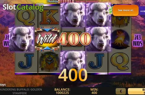 Скрин3. Thundering Buffalo: Golden Stampede слот