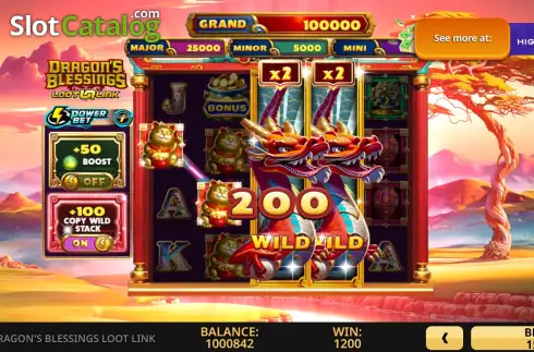 Скрин3. Dragon's Blessings Loot Link слот