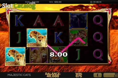 Скрин3. Majestic Cats слот