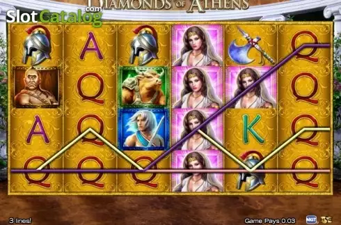 Скрин3. Diamonds of Athens слот