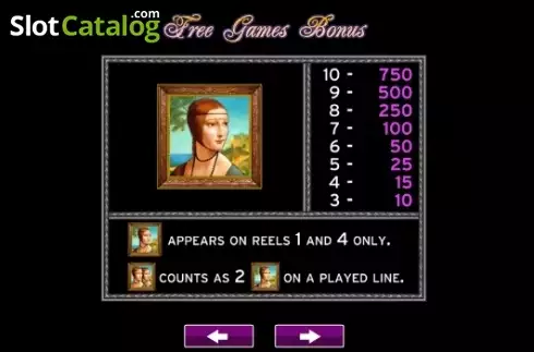 Скрин7. Double Da Vinci Diamonds слот