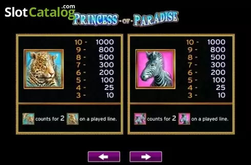 Скрин8. Princess of Paradise слот