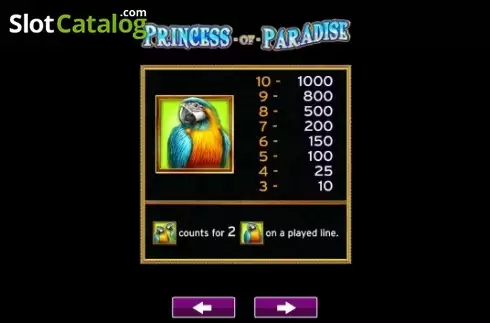 Скрин9. Princess of Paradise слот