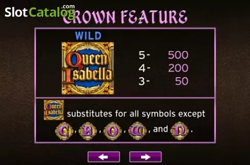 Скрин5. Queen Isabella слот