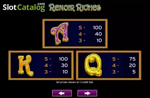 Скрин5. Renoir Riches слот