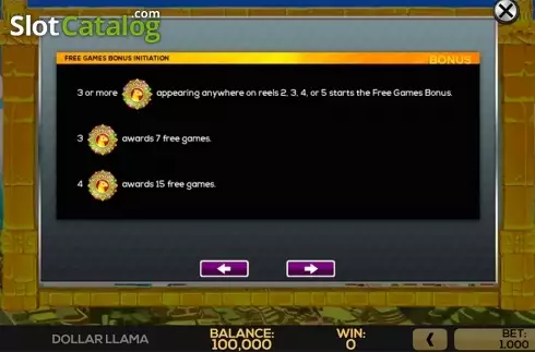 Скрин7. Dollar Llama слот
