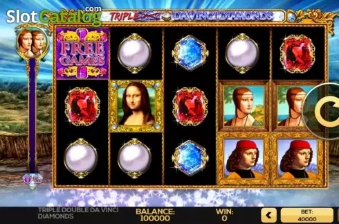 Скрин2. Triple Double DaVinci Diamonds слот