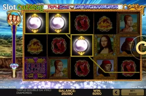 Скрин3. Triple Double DaVinci Diamonds слот