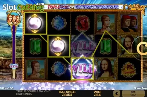Скрин4. Triple Double DaVinci Diamonds слот