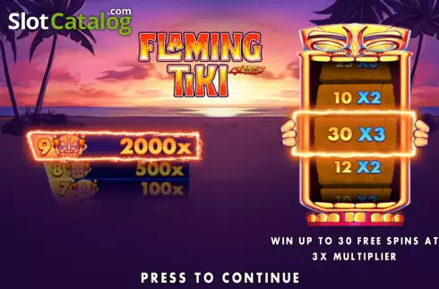 Скрин2. Flaming Tiki слот