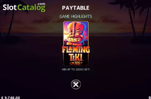 Скрин9. Flaming Tiki слот