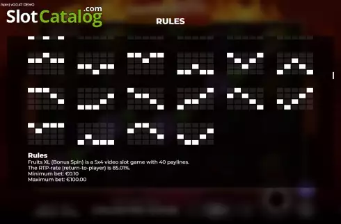 Скрин9. Fruits XL Bonus Spin слот