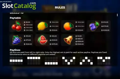 Скрин7. Bells 10 Bonus Spin слот
