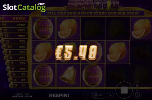 Скрин5. Respin Fruits слот