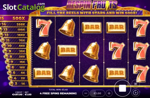 Скрин9. Respin Fruits слот