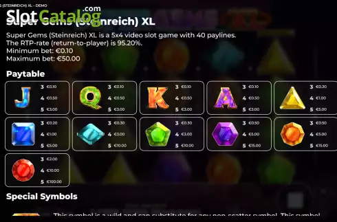 Скрин6. Super Gems XL слот