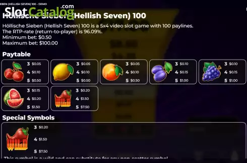 Скрин7. Hellish Seven 100 слот