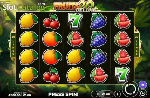 Скрин3. Fruits 20 Deluxe слот