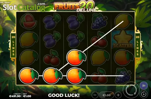 Скрин5. Fruits 20 Deluxe слот