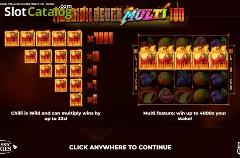 Скрин2. Hellish Seven Multi 100 слот