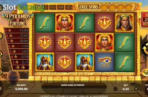Скрин4. 9 Pyramids of Fortune слот