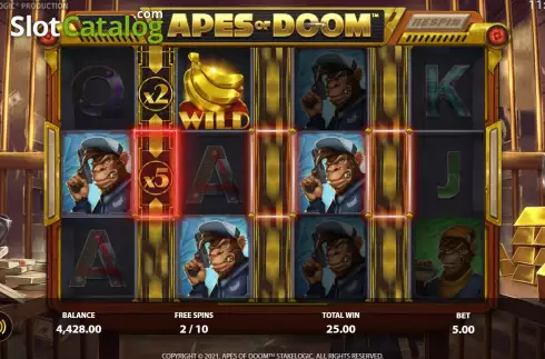 Скрин9. Apes of Doom слот